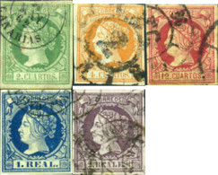 365722 USED ESPAÑA 1860 ISABEL II - Postfris – Scharnier