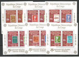 Congo Kinshasa RDC Zaire COB 350B/350G Les 6 Blocs Feuillets Dentelé MNH / ** 2005 Europa (2006) Cote: 170,00€ - 2006