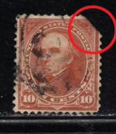 USA Scott # 283 Used  - Daniel Webster - Missing Corner - Used Stamps