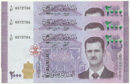 Syria - 3 X 2000 Syrian Pounds - 2021 / AH 1442 - Pick 117.NEW - Unc. - Serie A/57 - 2.000 - Syrie