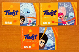 Twist 3 Different Phonecards - Telecom Operators