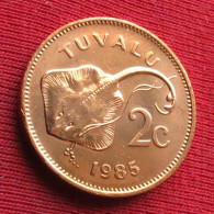 Tuvalu 2 Cents 1985 Ramp Fish  UNC - Tuvalu