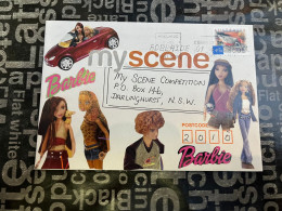 14-1-2024 (1 X 11) 1 Letter Posted Within Australia - Decorated Envelope (to Barbie Magazine) Hand Decorated - Covers & Documents