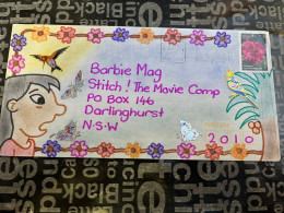 14-1-2024 (1 X 11) 1 Letter Posted Within Australia - Decorated Envelope (to Barbie Magazine) Hand Decorated - Cartas & Documentos