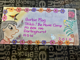14-1-2024 (1 X 11) 1 Letter Posted Within Australia - Decorated Envelope (to Barbie Magazine) Hand Decorated - Storia Postale