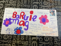 14-1-2024 (1 X 11) 1 Letter Posted Within Australia - Decorated Envelope (to Barbie Magazine) Hand Decorated - Briefe U. Dokumente