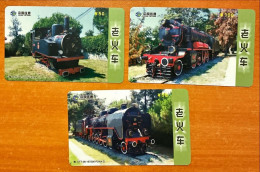 3 Different Phonecards - Locomotives Theme - China Tietong - Eisenbahnen