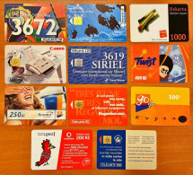 11 Different Phonecards - Operators Theme - Operatori Telecom