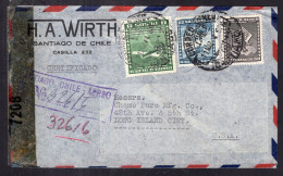 Chile - 1945 - Letter - Air Mail - Send To USA - Chili