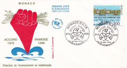 Monaco --FDC--1996 - Accord RAMOGE (protection Environnemental)...........cachet  MONACO  O.E.T.P - FDC