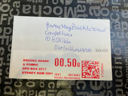 15-1-2024 (1 X 14) 2 Letter Posted Within Australia - To Barbe Magazine (with Red Postage Label) - Briefe U. Dokumente