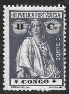 Portuguese Congo – 1914 Ceres 8 Centavos Mint Stamp - Congo Portuguesa