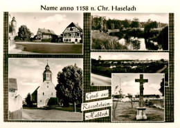 73909118 Hassloch Ruesselsheim Fachwerkhaeuser Panorama Kirche Kreuz - Rüsselsheim