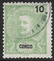 Portuguese Congo – 1898 King Carlos 10 Réis Used Stamp - Portugiesisch-Kongo