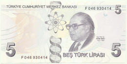 Turkey - 5 Lira - 2009 ( Prefix F = 2022 ) - P 222.f - Unc. - Serie F 046 - President Kemal Atatürk - Turkey