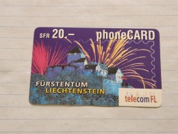 LIECHTENSTEIN-(LI-01B)-Fürstentum-Vaduz Castle-(22)-(415-524-6650-5814)-(20FRANK)-tirage-50.000-used Card - Liechtenstein