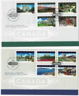 2001   Tourist Attractions Sc 1903a-e And 1904a-e  From Booklets On 2 FDCs - 2001-2010