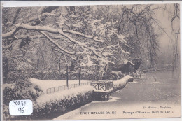 ENGHIEN-LES-BAINS- PAYSAGE D HIVER- BORD DU LAC - Enghien Les Bains