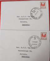 2 COVERS WITH NATIONAL PARKS CANCELS-GEMSBOK PARK AND MOUNTAIN ZEBRA PARK NOT OFTEN SEEN - Lettres & Documents