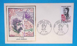 FDC, 1 Er Jour, Aviation, Aviateur, LOUIS BLERIOT, 1-7-1972, CAMBRAI, 59, H. THIAUDE, 2 Scans - 1970-1979