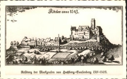 72304125 Loerrach Burg Roetteln Alter Stich Von 1643 Loerrach - Lörrach