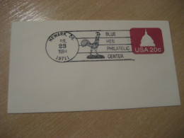 NEWARK 1984 Blue Hen Poultry Farming Volaille Cancel Cover USA Farm Agriculture - Ferme