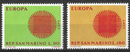 SAN MARINO - 1970 - EUROPA - SERIE 2 VALORI - NUOVA MNH** ( YVERT 762\3- MICHEL 955\6 - SS 807\8) - 1970