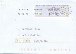 Vignette D'affranchissement Lisa Nabbuco - ATM - Prototype Nabbuco De Paris Sentier Pendant La Période D'essai - 2000 « Avions En Papier »