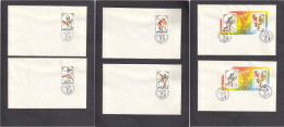 Bulgaria 1989 - Football World Cup 1990, Italy, Mi-Nr. 3795/98 + Bl. 208A+Bl.208B, 6 FDC - FDC