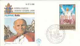 PHILIPPINES Cover 2-101,popes Travel 1981 - Papes