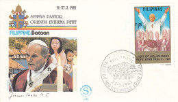 PHILIPPINES Cover 2-103,popes Travel 1981 - Papes