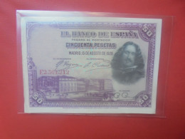 ESPAGNE 50 PESETAS 1928 Circuler (B.32) - 50 Peseten