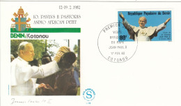 BENIN Cover 2-115,popes Travel 1982 - Papes