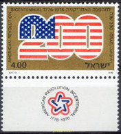 327902 MNH ISRAEL 1976 BICENTENARIO DE LA INDEPENDENCIA DE LOS ESTADOS UNIDOS - Ungebraucht (ohne Tabs)