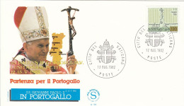 VATICAN Cover 2-119,popes Travel 1982 - Lettres & Documents