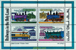 55322 MNH ISRAEL 1977 LOS FERROCARRILES EN TIERRA SANTA - Nuovi (senza Tab)