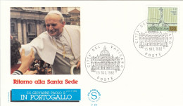 VATICAN Cover 2-125,popes Travel 1982 - Covers & Documents