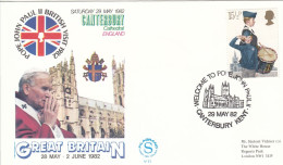 GREAT BRITAIN Cover 2-129,popes Travel 1982 - Brieven En Documenten