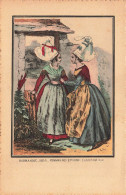 FOLKLORE - Costumes - Normandie - 1855 - Femmes Des Environs D' Argentan - Carte Postale Ancienne - Costumi