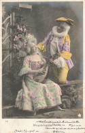 FANTAISIE - Femme - Mandolinata - Troubadours - Costumes De La Renaissance - Dos Non Divisé - Carte Postale Ancienne - Women
