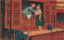 ILLUSTRATION - La Bretagne - Il N'y A Que Le Premier Pas Qui Coûte - Couple - Carte Postale Ancienne - Unclassified