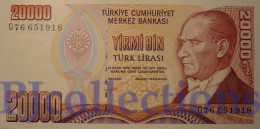 TURKEY 20000 LIRA 1995 PICK 202 UNC - Türkei