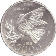 San Marino - 5.000 Lire 2001 - Pace - KM# 406 - San Marino