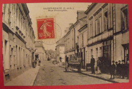 Carte Postale Indre Et Loire 37. Saint St Epain Rue Principale. Animée. Charrette Enfants - Champigny-sur-Veude