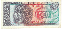 ALBANIA P48a 500 LEKE 1991   VF NO P.h. - Albania