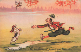 ILLUSTRATEUR NON SIGNE - Incroyable !!! Si Seuleument J'avais Un Témoin... - Chasseur - Chien - Carte Postale Ancienne - Zonder Classificatie