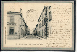 CPA - PONT-de-VAUX (01) - Aspect De La Rue Franche Et Du Bâtiment Des Postes Et Télégraphes En 1900 - Pont-de-Vaux