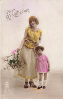 FÊTE ET VOEUX - Ste Catherine - Femme Avec Une Petite Fille - Carte Postale Ancienne - Santa Caterina