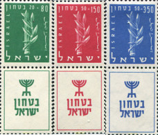 327701 HINGED ISRAEL 1957 PRO DEFENSA NACIONAL - Unused Stamps (without Tabs)