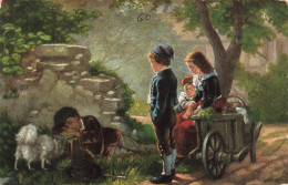 ARTS - Tableau - Bosch - Loin Du Pays - Un Groupe D'enfant Regardant Un Enfant Endormi - Carte Postale Ancienne - Paintings